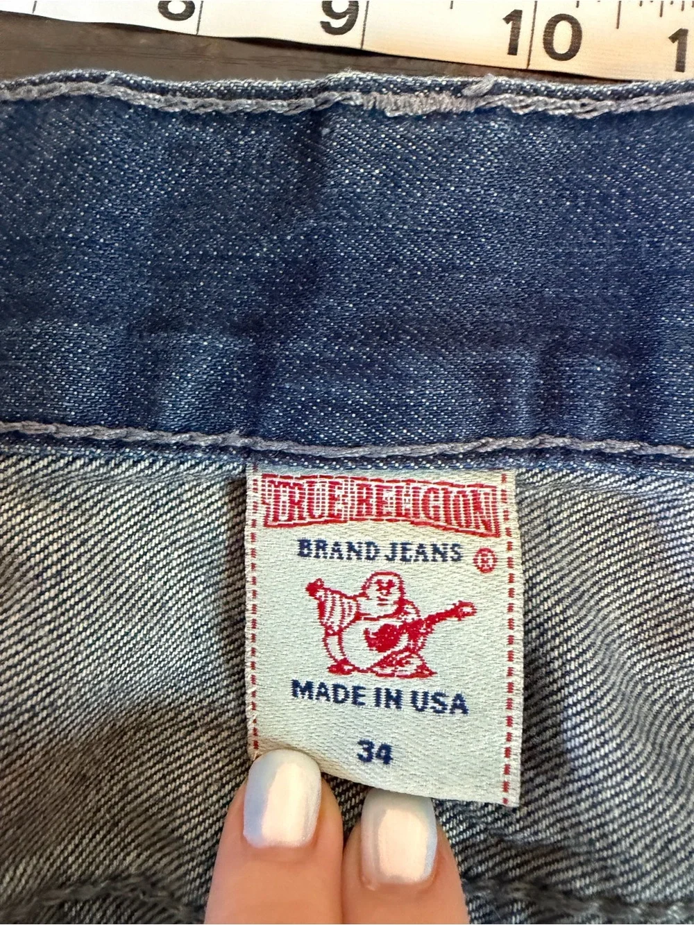 True Religion Bobby Men’s Straight Leg Jeans Dark Wash Hemmed 26.5” Inseam